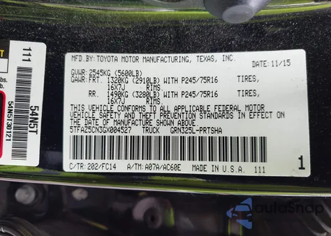 2016 Toyota Tacoma Sr5 V6 from USA, damaged, VIN 5TFAZ5CN3GX004527